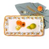 Euro Ceramica Duomo Collection Italian-Inspired 16.8" Rectuangular Ceramic Serving Tray