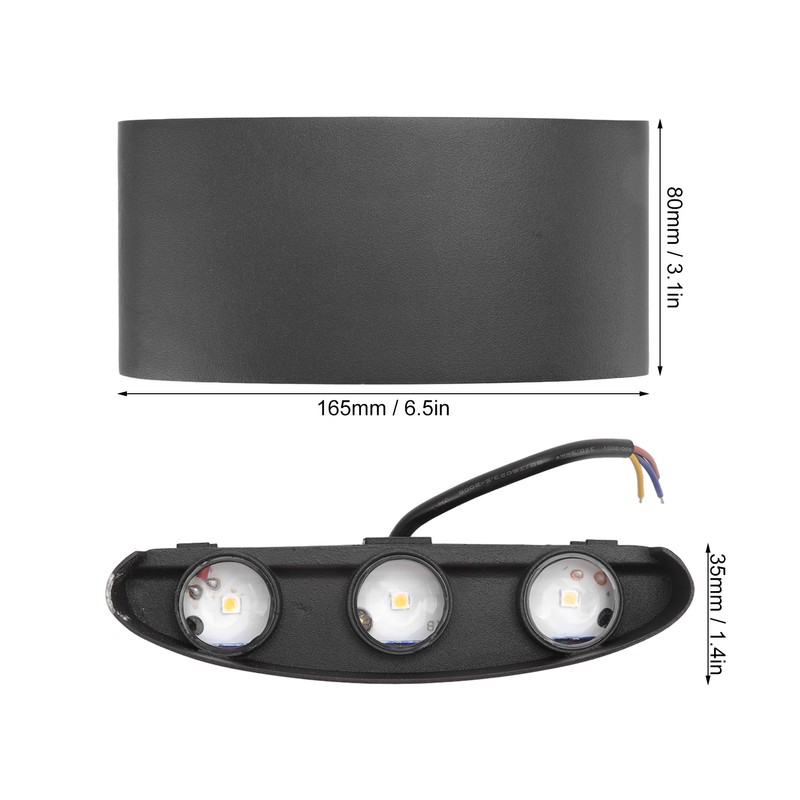 Indoor LED Wall Light Waterproof 3000K Warm White Light Wall