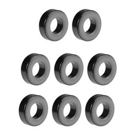 sourcing map 8 pieces 9.2 x 18 x 6.5 mm ferrite ring iron powder toroid cores black grey de