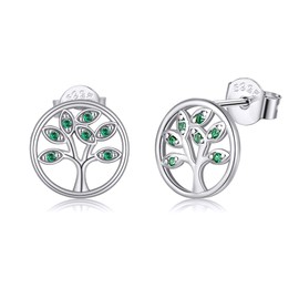 Tree of Life Earrings Sterling Silver Tree of Life Stud Earrings Jewelry Gifts for Women
