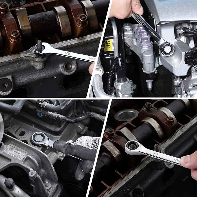 WORKPRO 22-Piece Ratcheting Wrench Set 180-degree flex head 72 Teeth