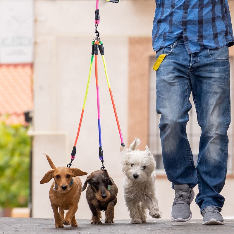 3 Way Dog Leash, 75 Inch Dog Leash Detachable 360