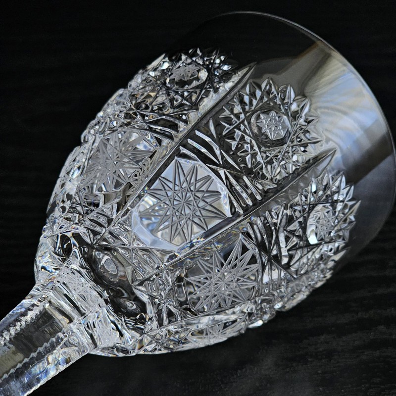 Bohemian Czech 4½ oz (130 ml) Crystal Wine Glass Hand