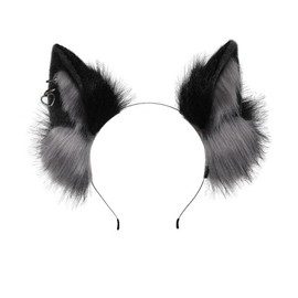 Ekwikzz Cat Cosplay Ears Cat Ears Headbands Clips Accessories Punk Gothic Cross (EK22)