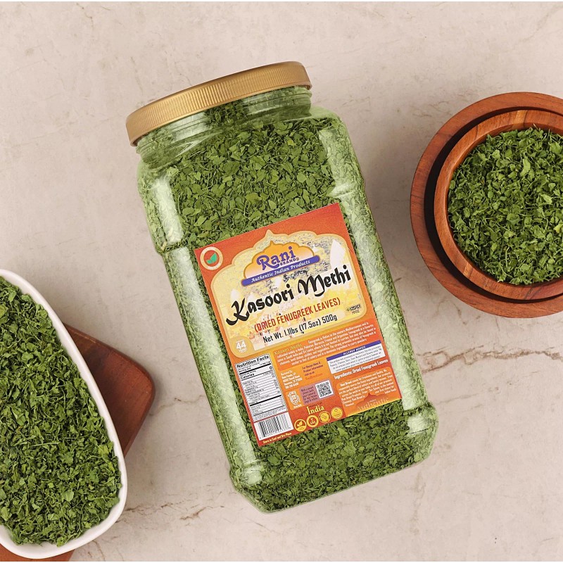 Rani Fenugreek Leaves Dried (Kasoori Methi) 17.5oz (1.1lbs) 500g PET