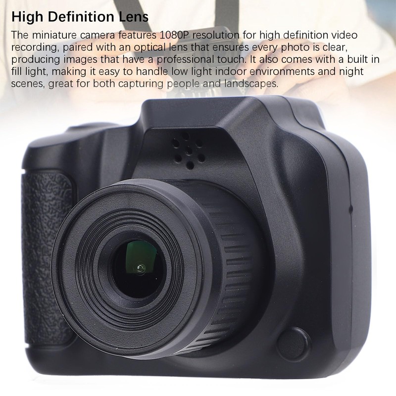 Miniature Camera, Mini Camera Keychain, with 1.3 inch Screen, Small