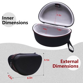 L LTGEM Ski Goggles Case,Snow Goggles Case,Snowboard Goggles Box,SKI Snowboard Snow Goggles Box,Ski Accessories,Sports Glasses Case,Grey