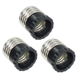 Aiwode E26 to E17 Base Conversion Adapter, LED Bulb E17 Base Conversion Adapter, Bare Bulb, Bulb Socket Ceiling Lighting, Bakelite+Bronze, No Bulb(Pack of 3)