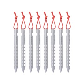 Boundless Voyage Outdoors Titanium Tent Stakes Pegs Camping Anchor Tent Stakes Nail Ti4008P (8 Pcs Pack)