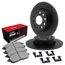 R1 Concepts Rear Brakes and Rotors| Hardware Included| Rear Optimum OEp Brake Pads and Rotors Kit| Fits 2004-2006 Lexus RX330; 2007-2009 Lexus RX350; 2006-2008 Lexus RX400h