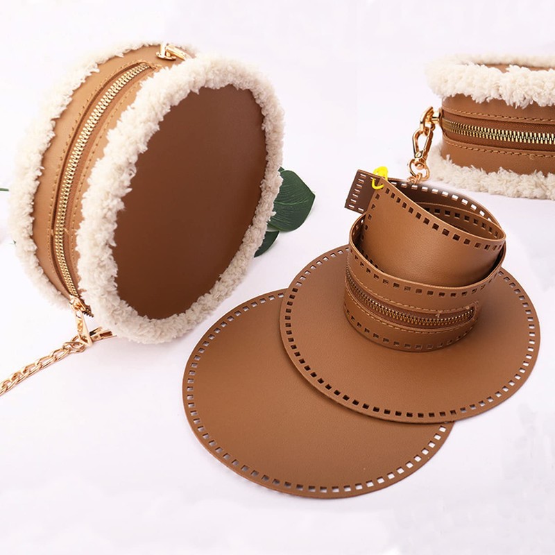 Yayatty Bag Base for Crochet, 6 Pieces DIY PU Leather
