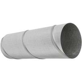 HVAC OV 5" Inch Galvanized Steel Spiral Air Ducting Pipe - 12" Inch long Round Metal Dryer Vent Duct - Air Supply, Air Exhaust, Air Intake - Perfect for HVAC Systems - Exhaust Dryers, Air conditioning