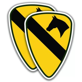 The Decal And Sticker Mafia 2 US ARMY 1st CAVALRY INSIGNIA DECAL Sticker Bogo   - 3"W x 4.15"H