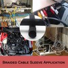 Split Mesh Cord Sleeve Loom Tubing Cable Cover Braided Cable