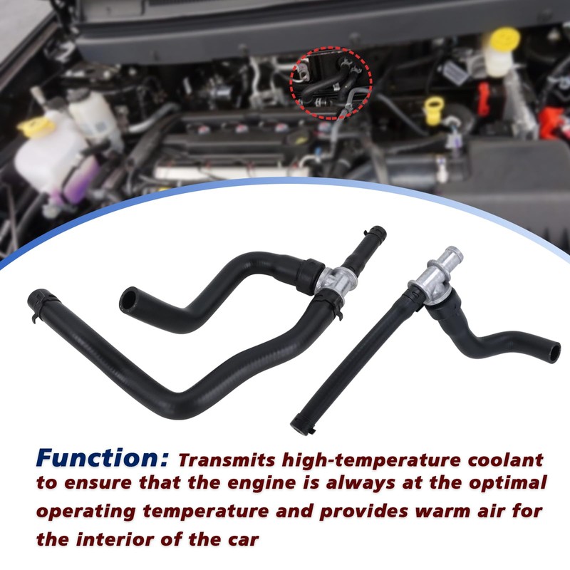 Lqito Heater Hose With TEE Supply-Return Compatible With 2008-2020 Dodge
