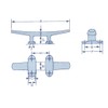 Stainless Steel Boat Cleat Open Base 100MM (4 Inch 4