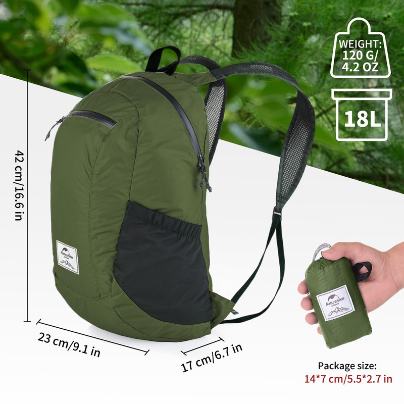 Naturehike Ultra Lightweight Packable Waterproof Hiking Daypack Small Backpack Durable