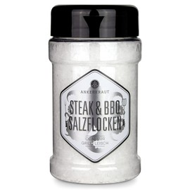 Ankerkraut Steak & BBQ Salt Flakes, for refining steaks, salads, or even desserts, 190g in a shaker
