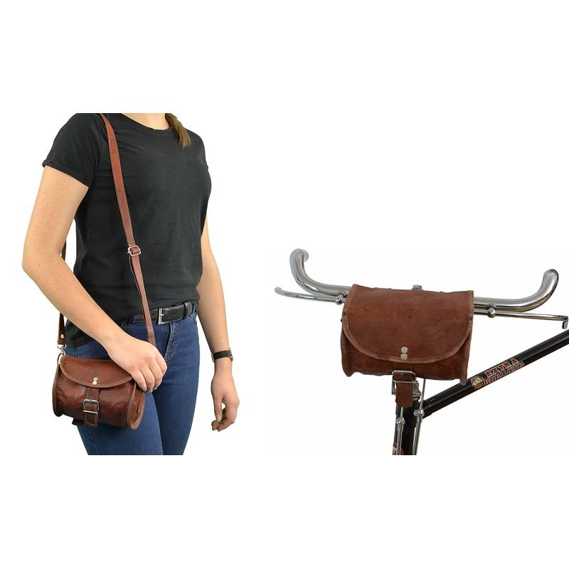 Gusti Rudi A. Bicycle Bag Leather Handlebar Bag Saddle Bag