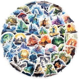 50PCS Stickers for Grimoire,Grimoire Stickers,Teens Boys and Girls Sticker Pack Vinyl Skateboard Guitar Door Laptop Luggage Car Bike Water Bottle Birthday Party Supplies Stickers