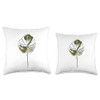 Monstera Leaf Monstera Deliciosa Cheese Plant Line Art Throw Pillow