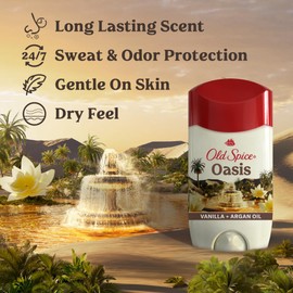 Old Spice Antiperspirant & Deodorant for Men, Oasis Scent with Vanilla Notes, 2.6 oz