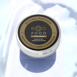BodFood Australia Styling Pomade - Medium Hold, Enhanced Shine Pomade for Men, 100g, Versatile Styling for All Hair Types