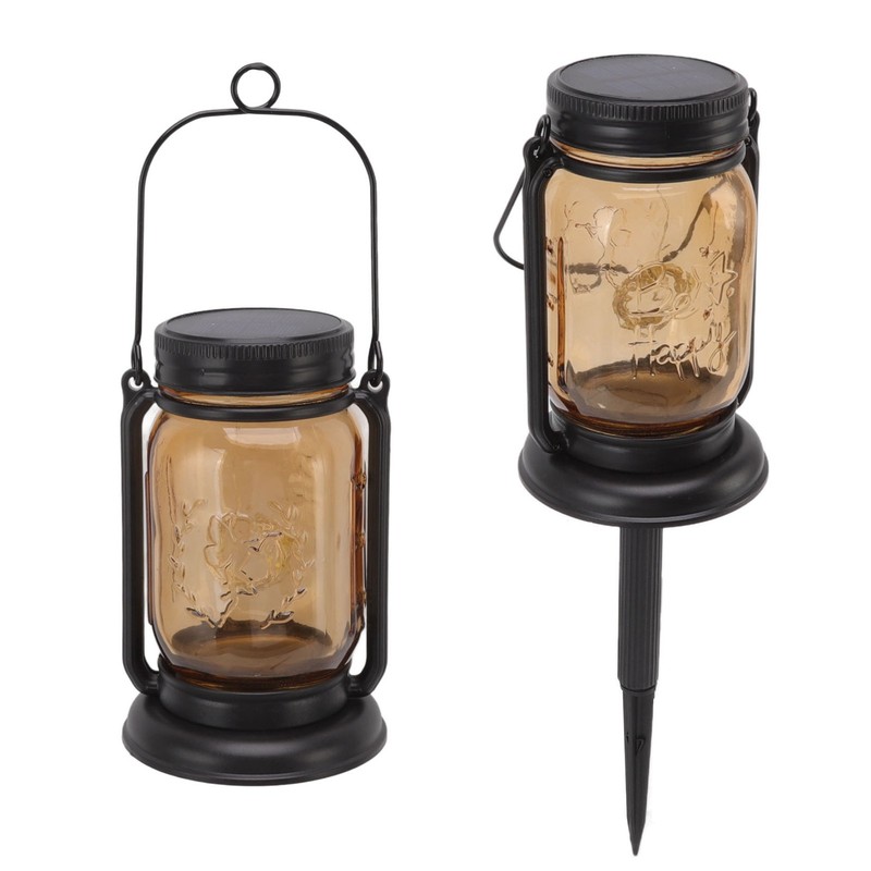Outdoor Solar Lantern Auto Sensing ABS Glass Soft Warm Light