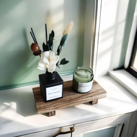 Wood Riser for Decor, 8.66X3.54in Wood Pedestal Stand, Small Wooden Riser for Bathroom, Wood Riser for Kitchen Counter