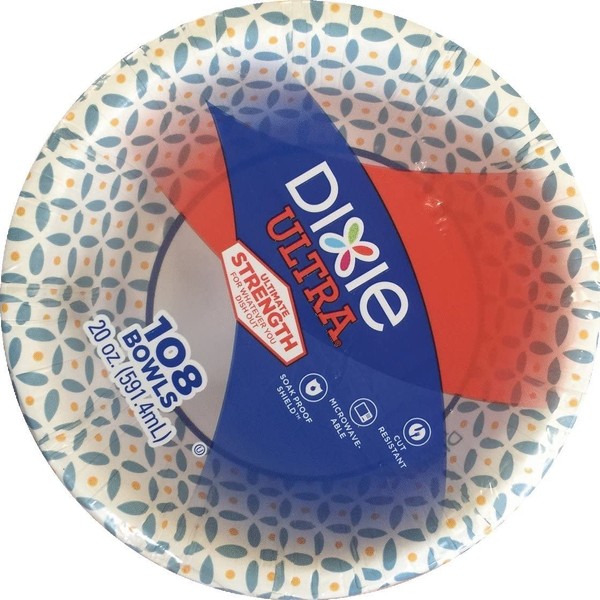 Dixie Ultra Paper Bowls (20 oz 108 Count Blue Checkered)