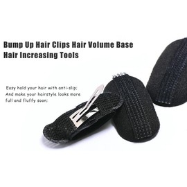 5 Pairs Black Bump It Up Volume Hair Base Invisible Hair Clip Volume Bump Inserts Hair Padding Hair Bumps Do Beehive Hair Styler Updo Hair Bun Maker Hair Accessories for Women Girls