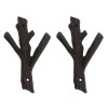 Ogrmar 2 Pcs Decorative Branch Cast Iron Wall Hooks/Hanger/H