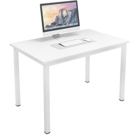 SogesGame 39.4 in Computer Writing Gaming Compact Desk for Small Space, Study Table for Home Office, White