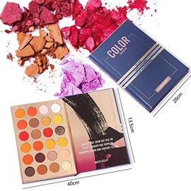 HONGHCL Paleta de Sombras de Ojos 72 colores - Kit Paleta de Maquillaje de Mate Brillante, Sombras de Maquillaje de Alta Pigmentación, Sin Polvo para Moscas