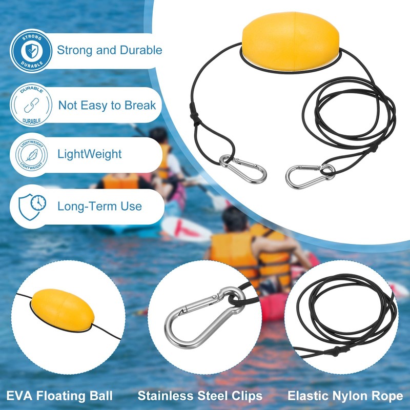 PATIKIL 7FT Float Rope Tow Line, 2 Set Heavy Duty
