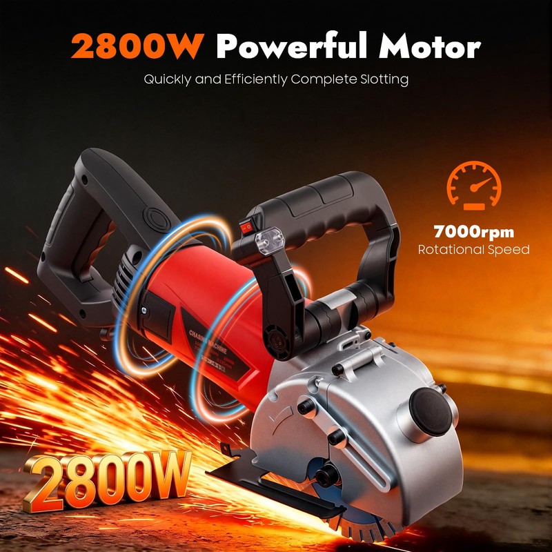 CUBELLIN Wall Chaser 2800W Electric Wall Chaser Cutting Machine with