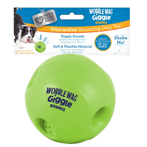 Wobble Wag Giggle Bounce Interactive Dog Toy- Sound Making Bouncing