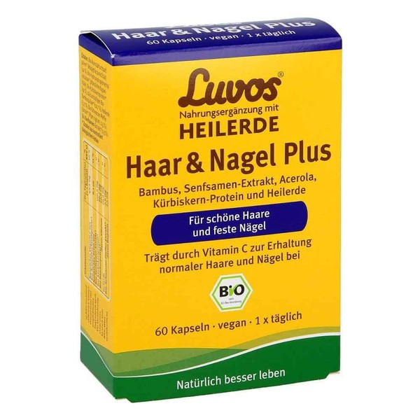 Luvos Heilerde Bio Haar & Nagel Plus Kapseln, 60 pcs. Capsules