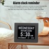 8inch Digital Day Calendar Clock Alarm Reminders 8 Languages Large