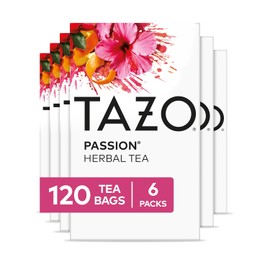 TAZO Passion Herbal Tea Bags - Hot or Iced, Caffeine-Free