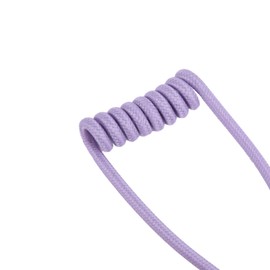 Braided Acoustic Coil Tube Knitted Nylone Moisture Resistant Radio Earpiece Replacement with Bright Color (Purple)