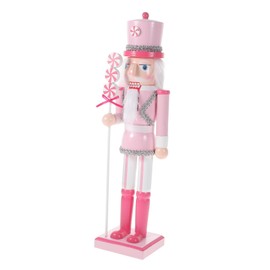 MAGICLULU Ciieeo 1pc Christmas Nutcracker Doll Pink Nutcracker Puppet Wooden Soldier Nutcrackers for Home Desktop Christmas Decor