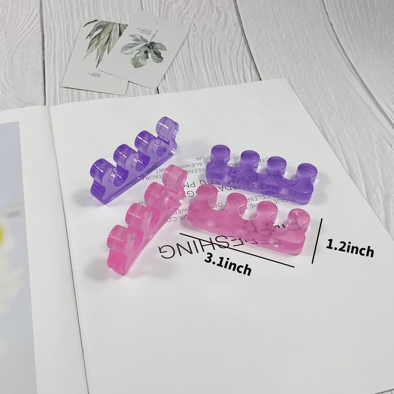 4 Pcs Toe Separators for Pedicure,Toe Separators for Women,Easy Finger