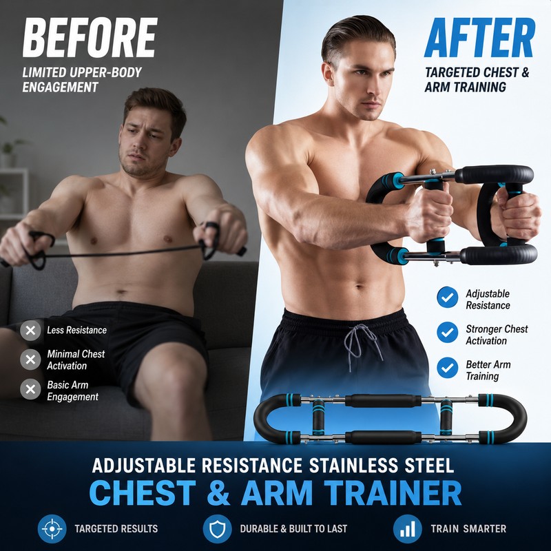 Adjustable Twister Arm Exerciser for Upper-Body Training – Steel Spring