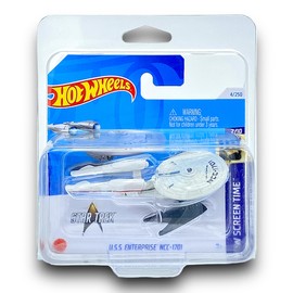 Hot Wheels (Star Trek U.S.S. Enterprise NC-1701 (Original Light Grey) 2/10 HW Screen Time - 2024-4/250 (Short Card) - COMES IN A KLAS CAR KEEPER SHORT CARD PROTECTOR CASE - HTB32
