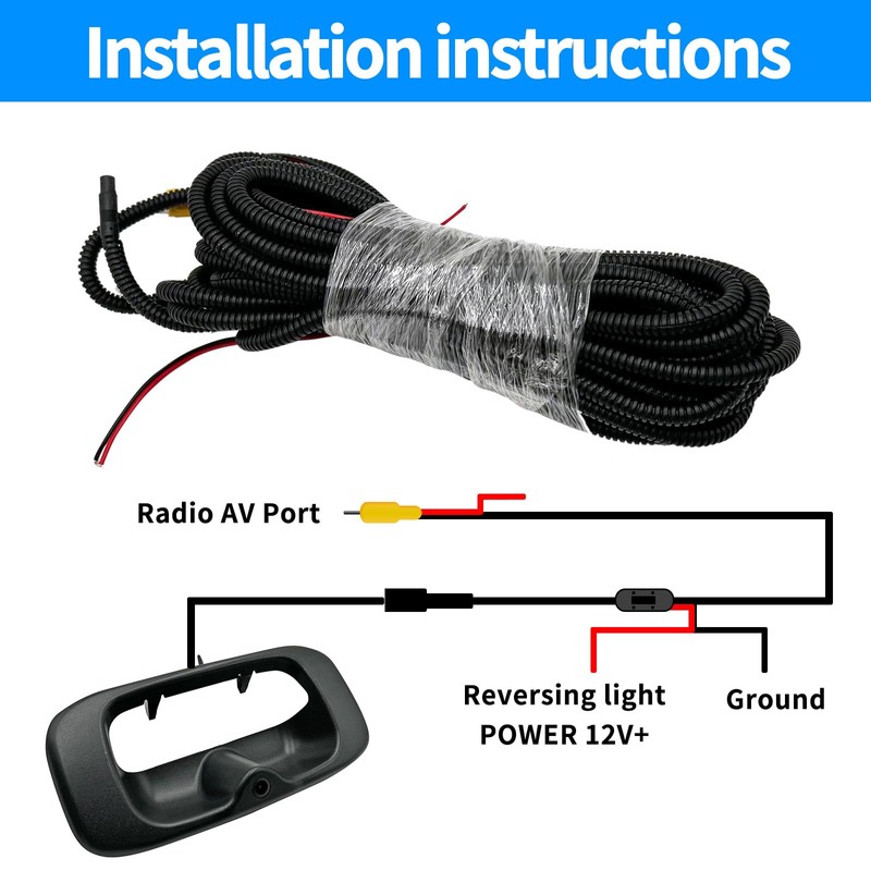 Rear View Camera Car Backup Tailgate Handle Camera Replacement for