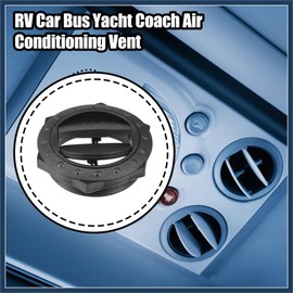 INFINAUTO 70mm 60mm Round Black AC Air Condition Vent Outlet Universal for RV Bus Boat Yacht Caravan Durable Material Stylish Design