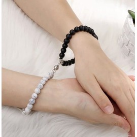 Matching Bracelet for Couples Friendship Birthday LongDistance Pinky Promise Bracelets Gift for Him Her Cute Unique Jewelry Gift for Boyfriend Girlfriend Husband Wife Valentine's Day Christmas