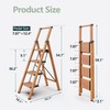 WOA WOA 4 Step Ladder, Ladders for Home, Anti-Slip Pedals,