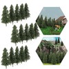 S0805 50PCS Dark Green Pine Model Cedar Trees 2.05inch (52mm)